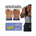thumbnail image 6 of Wacanda Men Sauna Sweat Waist Slimming Trainer Vest Neoprene Yoga Body Shaper Vest Zipper Shapewear Workout, 6 of 7