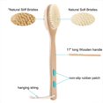 thumbnail image 5 of Body brush for wet or dry brushing with long wooden handle, 5 of 5