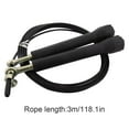 thumbnail image 3 of becaristey Speed Skipping Wire Rope Indoor Outdoor Jumping Rope Weight Loss Exercise Home Gym Workout Tool, Black, 3 of 6