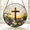 Cross & Wildflowers, variant on Cross-b Stained Glass Sun Catcher 8 Inch Indoor Home Decor