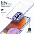 thumbnail image 4 of SaniMore for Samsung Galaxy A73 5G Case Slim Transparent [Not Yellowing Technology], Rugged PC & TPU Bumpers Built-in Detachable Lens Protector Shockproof Protective Cover, Purple, 4 of 7