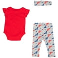 thumbnail image 2 of Wonder Woman Logo 3-Piece Bodysuit and Pants Set w/ Headband-6-9 Months, 2 of 2