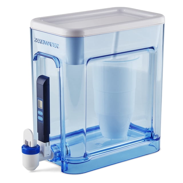 ZeroWater Dispensador de jarra con filtro de agua de 5 etapas, listo para leer, 22 tazas, con filtro de agua cero TDS de 5 etapas, certificado IAPMO para reducir metales, cloro, plomo, cromo y product