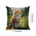 thumbnail image 3 of 17.7in Cute Animal Print Pillow Cover - Nylon-Spandex Christmas Decor, Indoor Outdoor Sofa Bed Cushion, Easy-Wash Holiday Throw Pillow for Living Room, 3 of 6