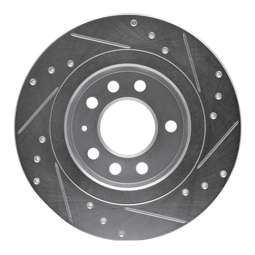 Dynamic Friction Company 631-53006L DFC Brake Rotor - Drilled And Slotted - Silver