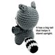 thumbnail image 4 of Regalos del día de San Valentín para la novia Hecho a mano Lindo de ganchillo Terminado Mapache Muñeco de peluche Bolsillo Abrazo Token Bolas antiestrés Bolas para apretar, 4 of 5