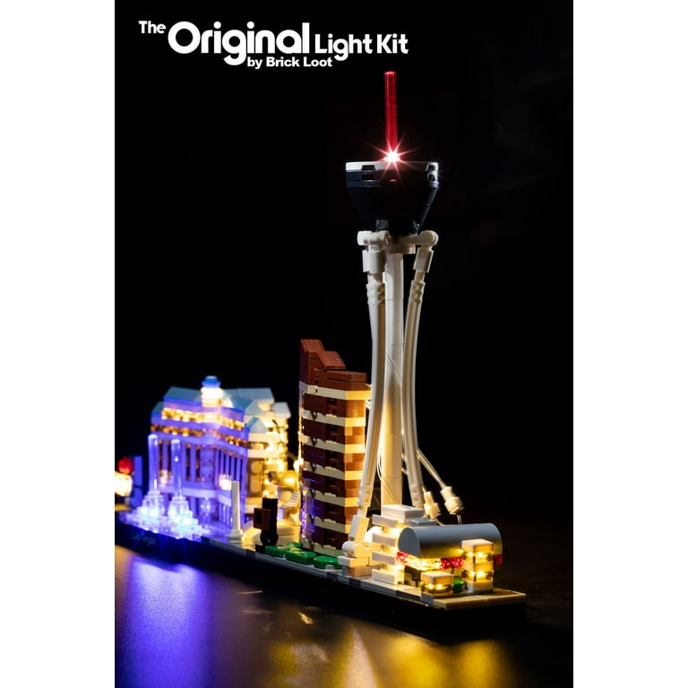 GEAMENT LED Light Kit for Architecture Skyline Collection Las Vegas - Compatible with Lego 21047 Building Model (Lego Set Not Included)