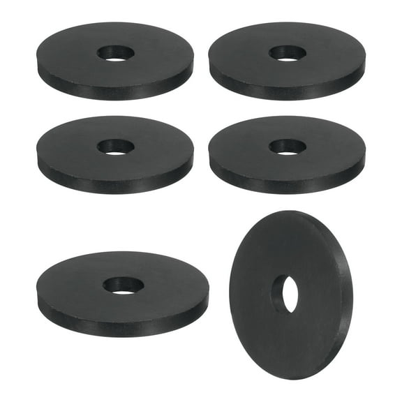 6Pack Thick Rubber Spacer, 2 Inch OD x 1/2 Inch ID x 3/16 Inch Thickness