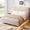 White King, variant on Senfot Modern Floating Queen Upholstered Platform Bed Frame with Diamond Headboard & Smart LED Lights, Noise-Free Wood Slats Support, Easy Assembly, Black
