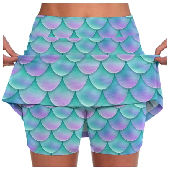 ibiyuan Skirts For Women Skorts for Woman with Pockets Golf Tennis Athletic Skort with Shorts Underneath Tummy Control Womens Skort Dressy Casual Black Skort