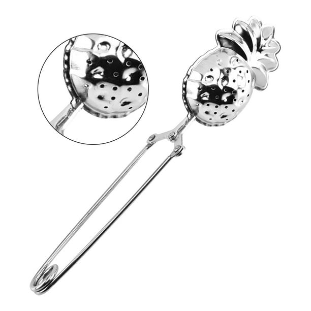 Injueey Infusor de té de acero inoxidable, esfera de malla, bola de té, filtro de té a granel, mango del difusor, colador de condimentos, utensilios Teteras Piña Injueey HA001935-04