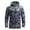 Gray, variant on Men's Outdoor Casual Hooded Printed Jacket with Zipper - Quick-drying Thin Windproof & Waterproof Sports Windbreaker, Gray, Size XXXL