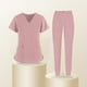 thumbnail image 4 of 2Pcs V Neck Nursing Scrub Set Short Sleeve Shirt Tops Pants Clothing Comfort Zulema none, 4 of 8
