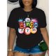 thumbnail image 1 of Geometric Pattern Bingo Night Casual T-Shirt for Women - Round Neck, Short Sleeve Crew Top, Knit Fabric, Spring/Summer Collection Tee For Adult, Men, Women, Teen, Teenager, Adolescent, Youth, 1 of 7