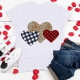 thumbnail image 4 of Ichuanyi Womens Tops, Summer Women's Shirt Tees Funny Cute Short Sleeve Fall T Shirt Hearth Love Shirt Gift Tops Blouse Gift For Couples, 4 of 6