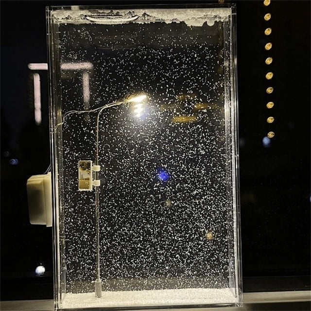 Luz de noche con paisaje nevado, farola con paisaje nevado, lámpara de copo de nieve, luz de noche con paisaje nevado, luz de noche nevada DIY, luz de noche fluida