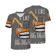 thumbnail image 3 of Daiia I Like Big Digger Mens Baseball Jersey Button Down Shirts Short Sleeve Sports Uniforms-Medium, 3 of 9