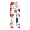 thumbnail image 4 of Hearthz Mens Valentines Day Pajamas Pants Mens Sleep Pants Love Heart Print Drawstring Straight Leg Mens Lounging Pants with Pocket, 4 of 6