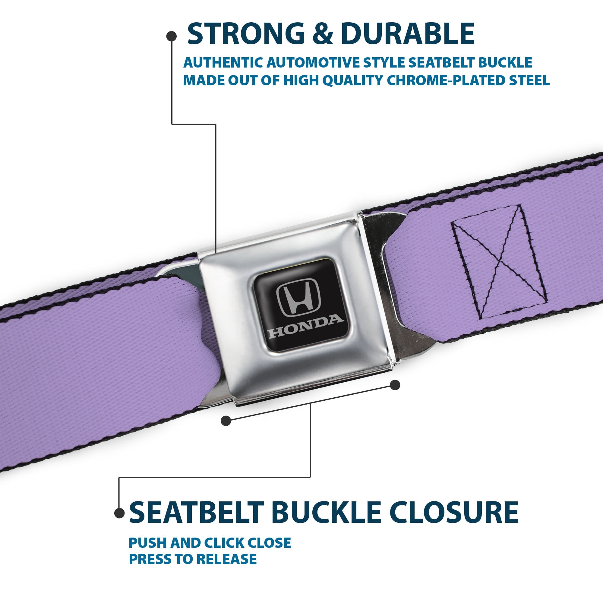 Honda Seatbelt - Lavender Web Belt