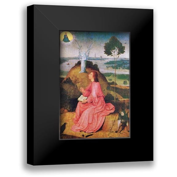 Bosch, Hieronymus 11x14 Black Modern Framed Museum Art Print Titled - St John The Evangelist On Patmos
