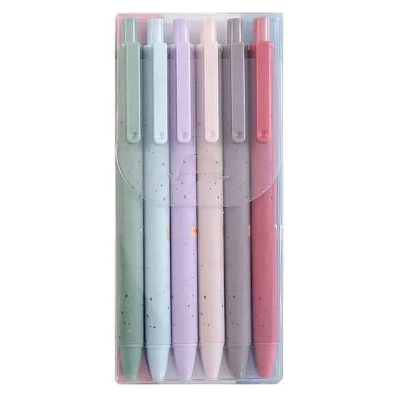 Gel Pens 6 Pack, 0.5mm Fine Point Quick Dry Black Ink Pens, Smooth Writing Gel Ink Pens for Journaling Note Taking, Cute Office Supplies for Nurses Teacher Desk Gift