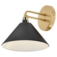 thumbnail image 4 of 84430LCB-BK Lark Milo - 5W 1 LED Small Wall Sconce-9.25 Inches Tall and 9 Inches Wide-Lacquered Brass/Black Finish, 4 of 10