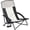 Black, variant on Sunnyfeel Folding Low Beach Chair, Breathable Mesh Lawn Chair with Detachable Cup Holder & Padded Armrests for Beach Camping Patio, 1 Pack, Blue