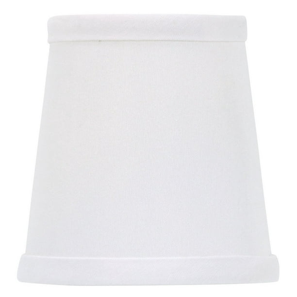 White 4 Inch Drum Chandelier Lamp Shades Clips Onto Bulb
