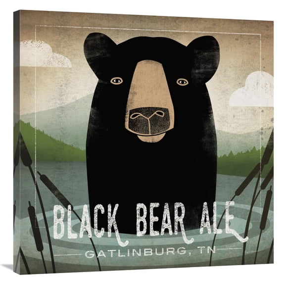 Global Gallery's 'Skinny Dip Black Bear Ale' By Ryan Fowler Stretched Canvas Wall Art