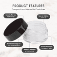 thumbnail image 3 of 5G/5ML High Quality Leak-Proof Plastic Clear Cosmetic Sample Jars with Black Lids, 3 of 6