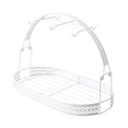 thumbnail image 3 of Siruishop Bottle Drying Rack Home Modern Iron with Storage Basket for 6 Cups Accessory Oval White, 3 of 8