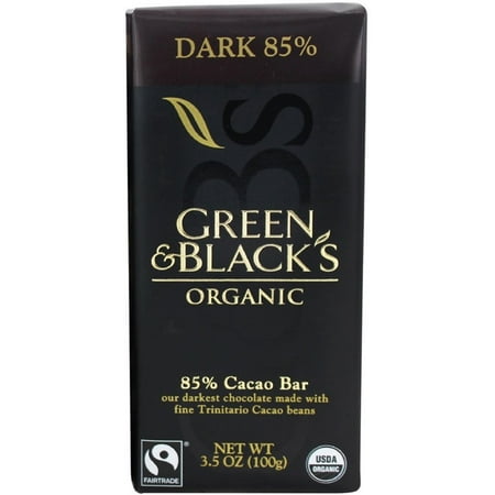 Green and Black's Organic Dark 85% Dark Chocolate, 3.5 OZ