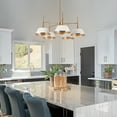 thumbnail image 4 of LNC Idaikos 5-Light Polished Gold Modern/Contemporary Led Chandelier, 4 of 15