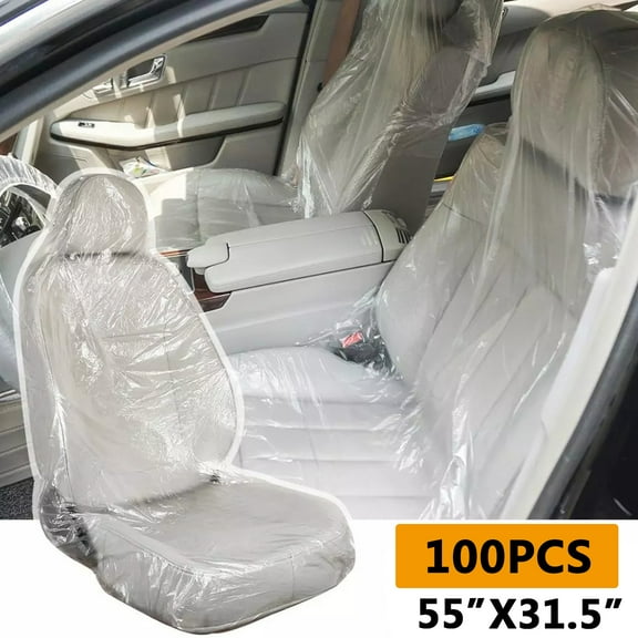 Fanotek Plastic Waterproof Hygienic Protection Seat Covers, 100 Pieces