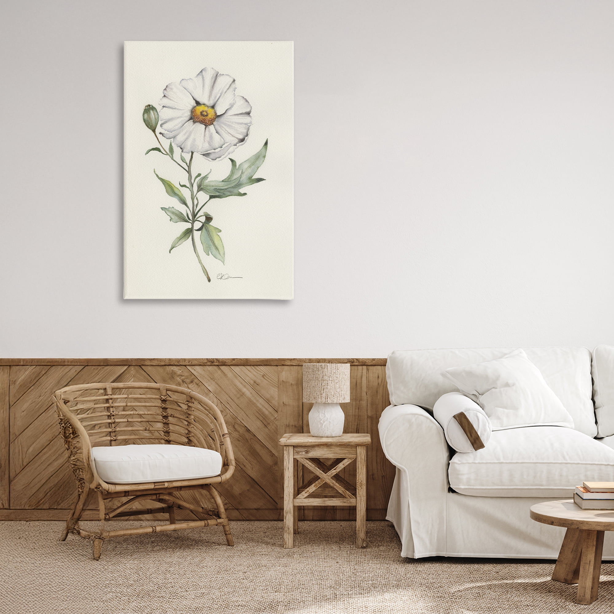 Stupell Industries Natural Wild Blossom Sprig Canvas Wall Art, design by Cady Driver