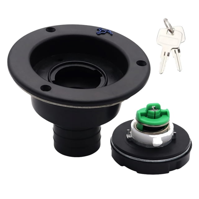 ARCADORA Black Caravan Water Lock Inlet Cap Plastic Lockable Design 2 Keys For Rv Door Panel 30-40mm Thickness Water Filling Accessory