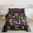 thumbnail image 2 of jejeloiu 3D Library Books Full Size Comforter Sets,Western Magical Mysterious Bedding Sets For Boys Kids Reversible 3 Pieces, 2 of 8