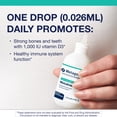 thumbnail image 3 of Metagenics MetaKids Vitamin D3 1000 IU Liquid Vitamin D Supplement to Help Support Bone and Immune Health - 2 fl oz, 2,275 Servings, 3 of 7