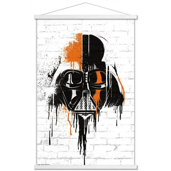 Star Wars: Saga - Vader Black And Orange Wall Poster with Magnetic Frame, 22.375" x 34"