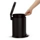thumbnail image 3 of Bote de basura Simplehuman redondo para baño, 4,5 l/ 1,2 galones, negro mate, 3 of 3