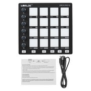 WORLDE MIDI Pad Beat Maker, USB MIDI Keyboard Controller With 16 Drum Pads for Beginner, 6 Assignable Knobs, Note Repeat  Level Buttons for Beginner Music Making