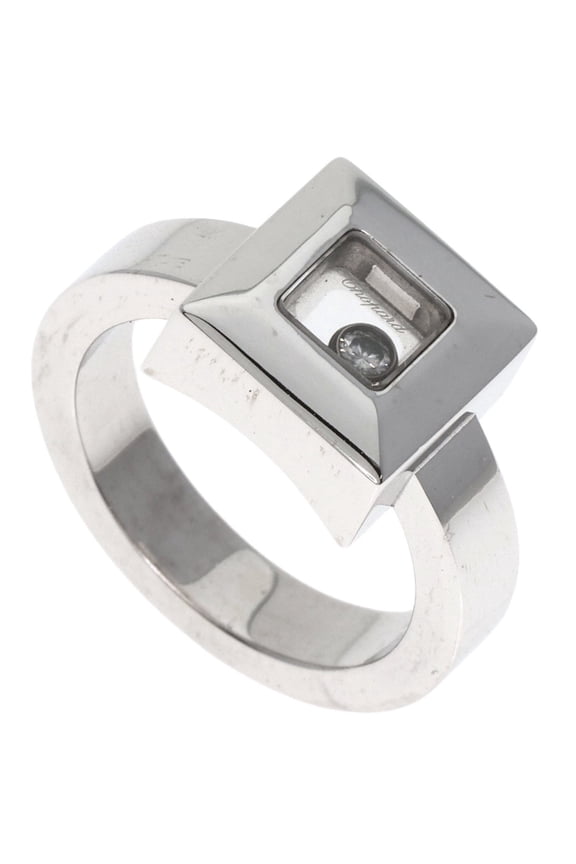 Pre-Owned Chopard Happy Diamonds 1P Diamond Ring 18K White Gold Women's