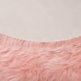 thumbnail image 6 of Chrlaon Faux Fur Sheepskin Area Rug Non-Skid Furry Carpet for Living Room, Pink, 3' x 3', 6 of 6