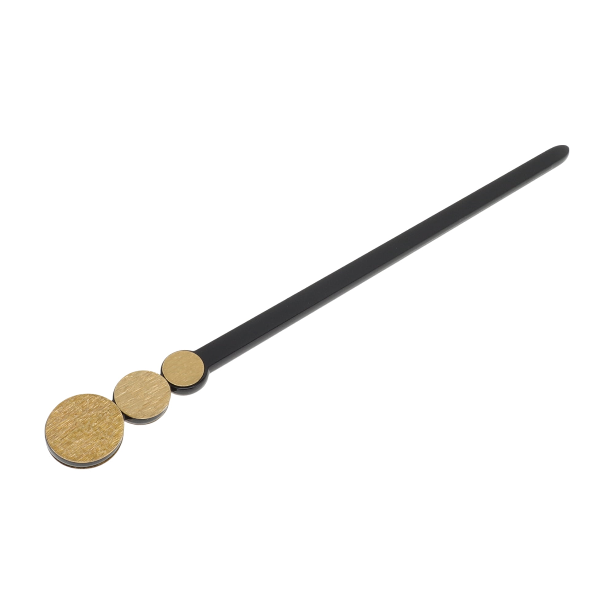 Unique Bargains Comfortable Three Circles Hair Chopstick for Women 1 Pc Black, Gold Tone
