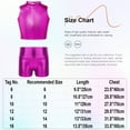 thumbnail image 5 of iiniim Kids Girls Sparkly Dance Shiny Crop Tank Tops with Gym Shorts 2 Piece Dancewear Black 10, 5 of 5