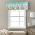 thumbnail image 3 of Summer Beach Valance Curtain for Windows Green Ocean Colorful Coral Shell Seaweed Starfish Sandy Rod Pocket Curtain Valances Short Window Treatments for Kitchen Bathroom Laundry Basement 60 x 14 Inch, 3 of 9