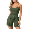thumbnail image 4 of Sexlip Womens Flared Pants All Season wide waistband straight leg soft cotton athletic wear breathable for summer outing Green XXL, 4 of 7
