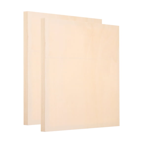 Unique Bargains 10 x 10 Inch Wood Panel Board, Unfinished Wood Canvas Square Wooden Deep Cradle Board for Painting Pouring 2 Pack