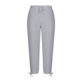 thumbnail image 4 of CHUMUD Cotton Pants for Men Baggy Relaxed Fit Elastic Waist Trousers with Pockets Summer Casual Business Office Work, 4 of 5