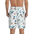 thumbnail image 3 of Kdxio Undersea Animals Print Mens Sleep Shorts Bottoms Soft Comfy Pajama Wear Pants with Drawstring Pockets, 3 of 7